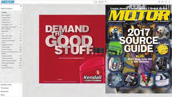 DIGITAL ISSUE SPONSORSHIP Enhance your product or brand presence by sponsoring any of MOTOR s 12 monthly