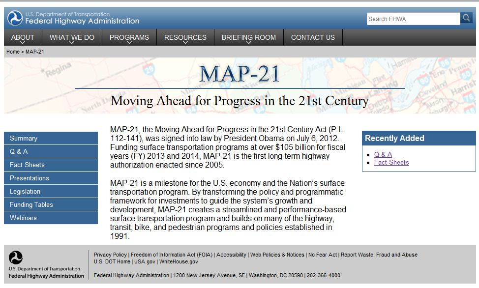 MAP-21 Resources for