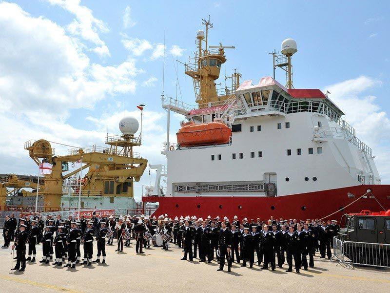 HMS Protector MISSION: To provide a UK sovereign presence in the British Antarctic Territory, South Georgia and the South Sandwich Islands and their surrounding maritime areas, to underpin their