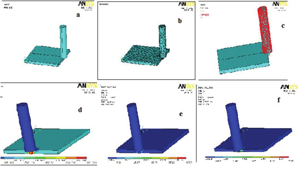 Threded Tool and plates for friction stir welding Coupled field Analysis was carried out for the all designed tools the fig 6 shows the various the