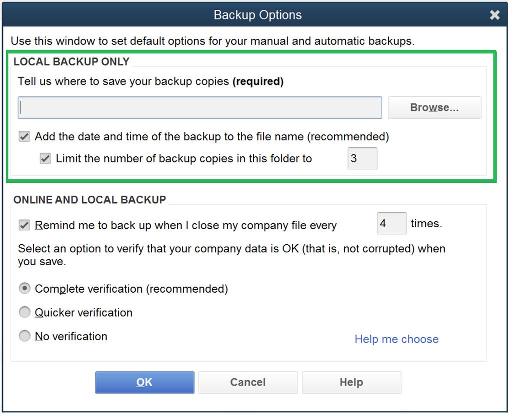 Backup Your Data in Desktop Now that you re finished with upkeep, let s create a backup of your company file.