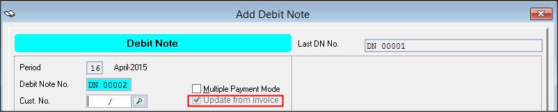 To ensure all Credit Note and Debit Note must be link to an