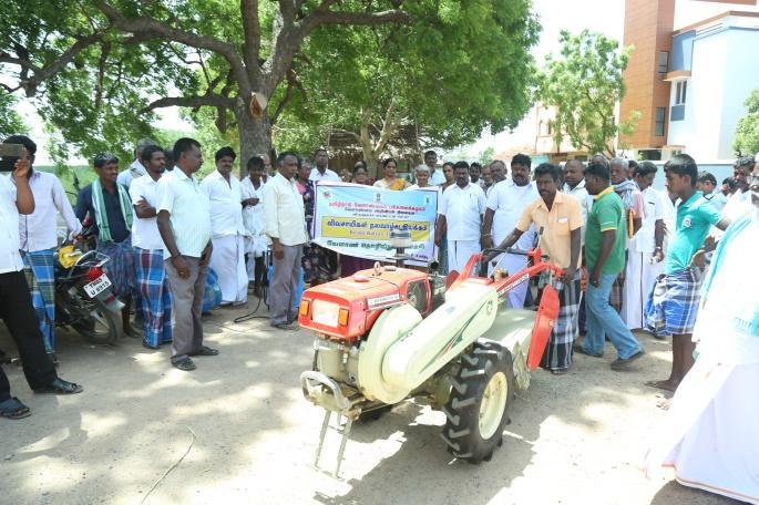 Distribution of Agriculture Implements [ Department of Agriculture Engineering has identified 350 beneficiaries in 25 aspiration villages.