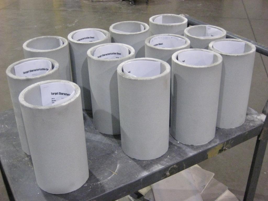 Sintered TCO Cylinders Before Grinding These cylinders were manufactured individually