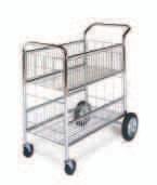Holds up to 9 standard mail totes. Panel Carts 16-gauge 1" diameter chrome plated steel tube frame. Top and bottom welded steel bins.