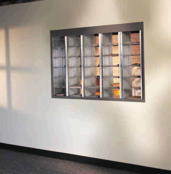 Kwik-File s open-back sorters can be built into walls to provide a clean and functional passthrough solution for distributing mail without sacrificing valuable floor space.