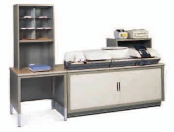 Specialized Workstations Every mail center or shipping area needs specialized workstations for supporting meter machines, scales, printers and other equipment, as well as providing a place for