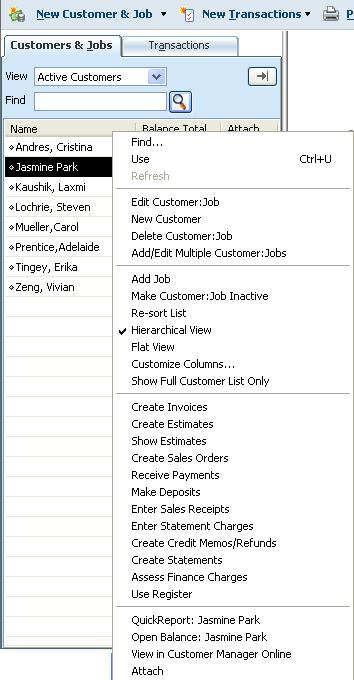 Sorting a List You can sort many QuickBooks list manually or alphabetically. To sort a list manually, simply use the mouse to drag a list item to its new location.