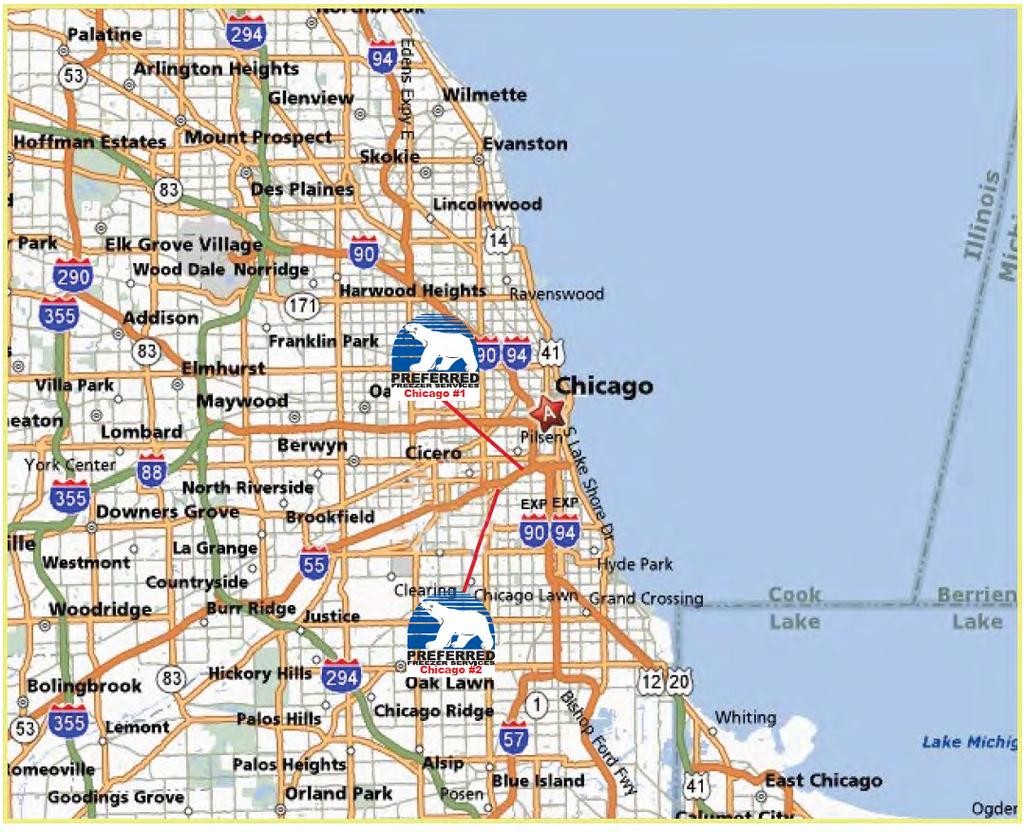 Strategically located in the heart of Chicagoland Accessible by