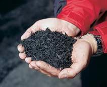 4 cm thick, with 90% of their contents coming from recycled rubber waste from the tyre reconditioning industry.