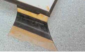 5. Safety Step Aqua Sheet Vinyl - COVING Forbo Step ranges can be site form coved in