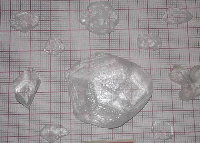 And then the grown crystals were coated by air-drying silver paste to make a contact with the electrodes on both the sides. After coating the crystals acts like a capacitor plate.