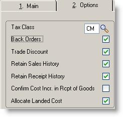 Sage 100 ERP Sales Tax Version 2.0.1 User Guide Assigning a Tax Class to Items The change will be indicated in the Options tab.