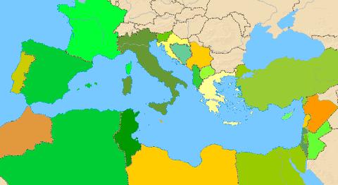 European countries Cyprus France Greece Italy Malta Portugal Spain Slovenia Eastern Adriatic countries Albania Bosnia&Herzegovina - Republika Serpska -