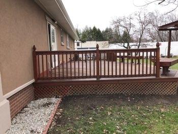 5. Patio and Porch Deck Appears in satisfactory and functional condition with normal wear for its age.