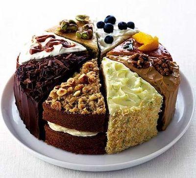 THE SIZE AND VARIETY OF CAKE AVAILABLE TO PEOPLE