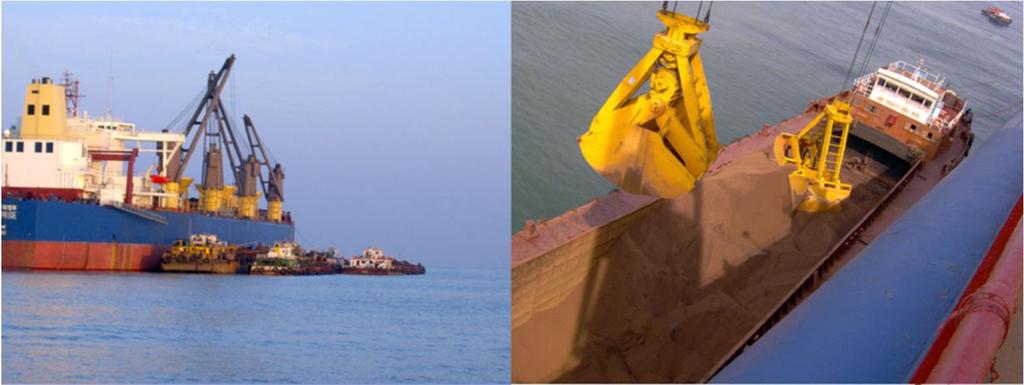approx 12km offshore Bauxite will be loaded into supermax or