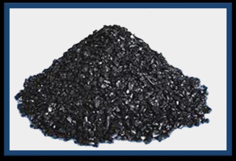 Production of activated carbon.