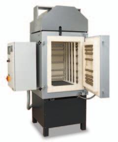 Combined Chamber Furnaces for Debindering/Sintering with Fresh-Air Preheating N 576/14 DBS in customized dimensions with scales for controlling the weight loss during debindering N 200/HDB and N