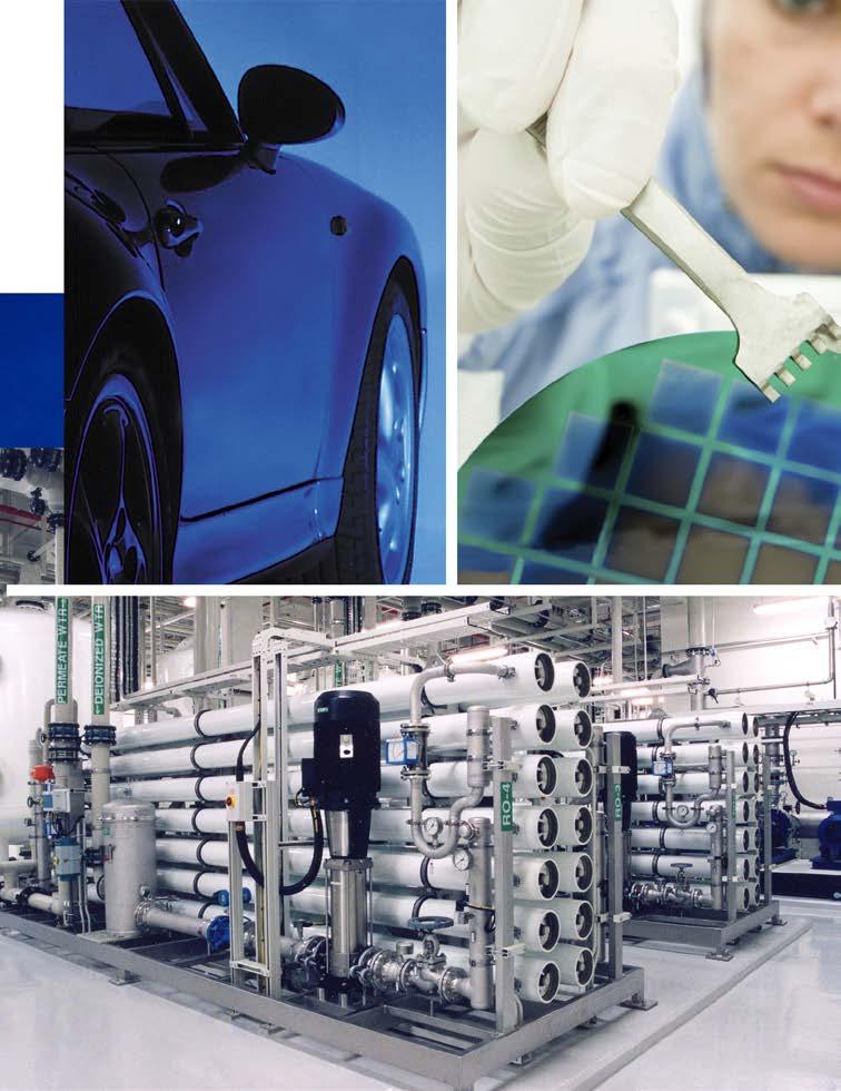 Wordwide Experts in Water Treatment WORLDWIDE EXPERTS IN WATER TREATMENT Electronics and semiconductor industry Metal processing and