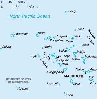 Republic of the Marshall Islands (RMI) 29 coral atolls 70