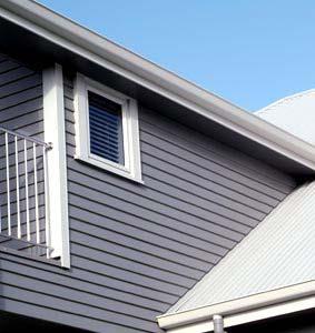 lightweight construction with a rendered effect; tilt-up concrete slab panels (painted, rendered or faced); feature areas utilising painted weatherboard, cement
