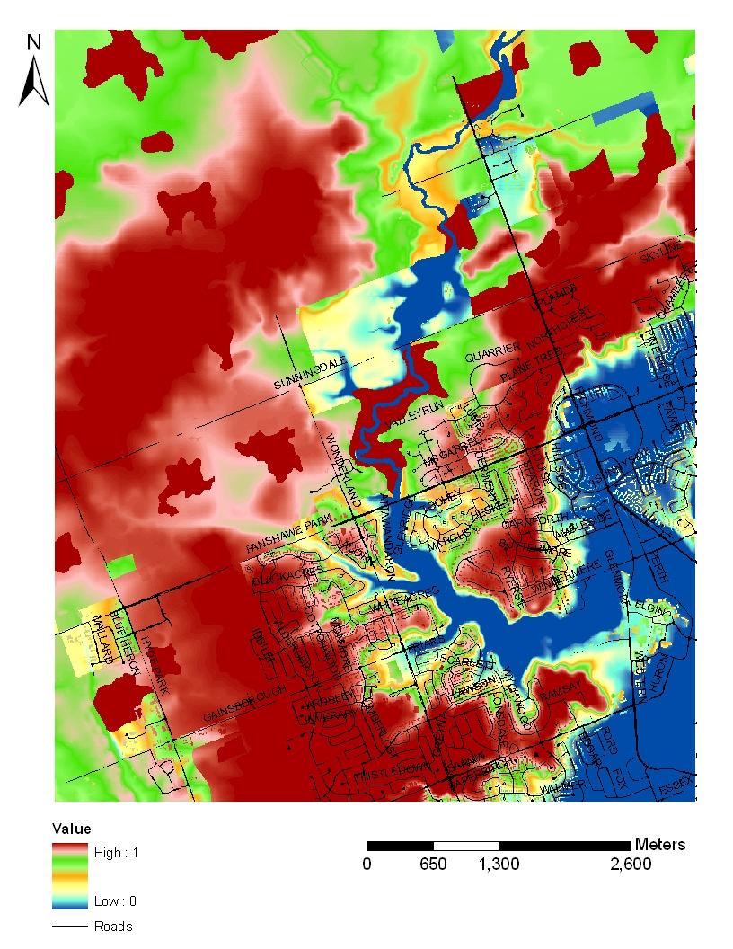 Output - Maps GIS spatial representation of risk