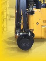 2M) narrower than reach trucks With 200 Front End Articulation, STACKING is EASY and FAST has SAFE, Comfortable, and Productive Sit Down Rider Ergonomics; and High Underclearance for Working INDOORS