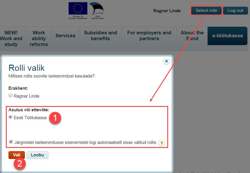 2. ADDING JOB OFFERS In order to add a job offer, click on the Minu tööpakkumised (My job offers )button on the left-hand menu and you can begin adding new