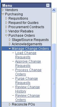CHANGE ORDER HISTORY SHORT GUIDE: Step 1: Step 2: Step 3: Step 4: Navigate to the Review Change History