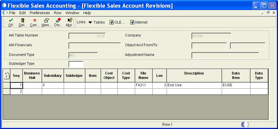 Setup: Flexible Sales Accounting We have mentioned that we will put the cost code (subsidiary) into the sales order field called End Use.