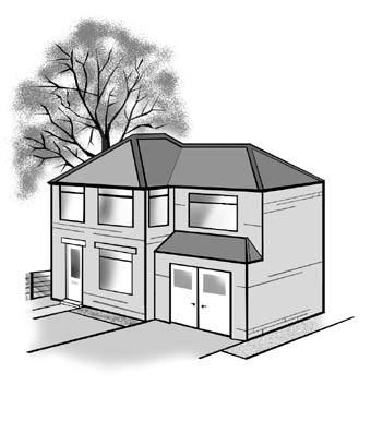 Fig 1 Unacceptable Fig 2 Acceptable Rear extensions Rear extensions are usually partially hidden and therefore have less of an impact on the street Semi Detached Property: Single Storey scene.