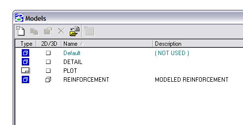 Drawing File - Model Space List Models from the Bridge Design File and the Bridge Front File are referenced into the