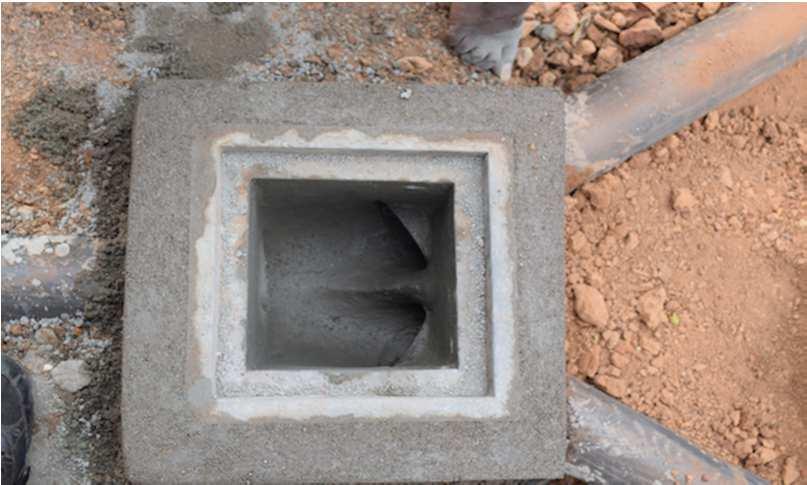 The walls are constructed either by prefabricated concrete rings or from in-situ brick masonry. Each pit has a pre-cast reinforced concrete cover of 5 cm thickness.