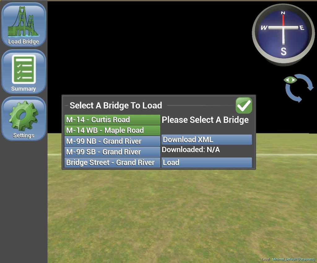MDOT s 3D Bridge Tool Select Bridge from Queue.