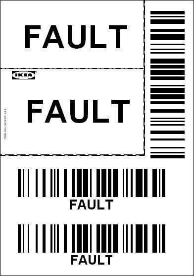 Figure 3: The layout of the FAULT 148 label template Label: Fault 105 NiceLabel Designer 2017 was used to design label.