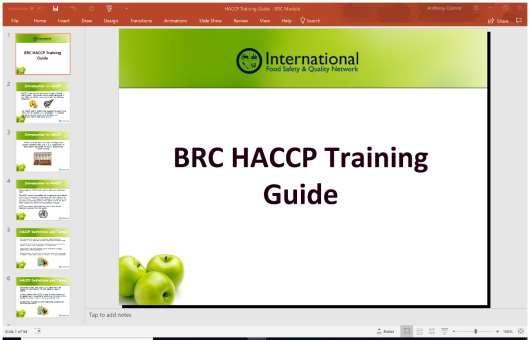 Step Four: Food Safety Plan/HACCP Implementation HACCP