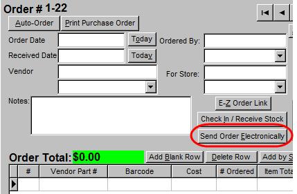 Placing the Order Print PO or Send Electronically Print NOTE: If you edit the HTML Purchase Order, you are