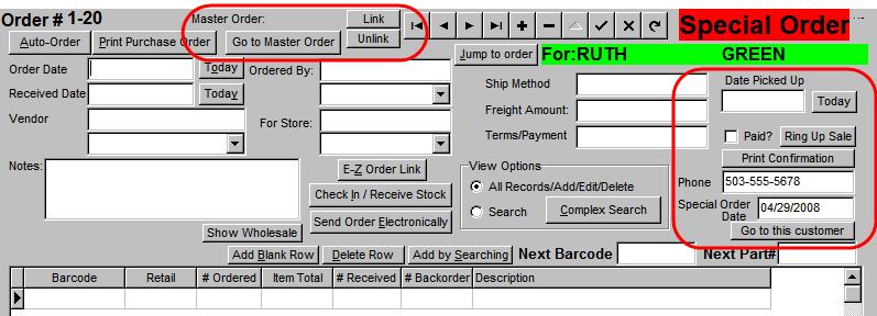 You must go back to the order, make the changes there, and re-print the purchase order.