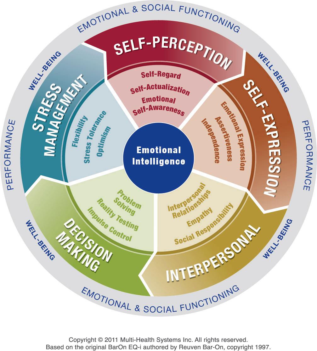 Self-Perception Self-Regard confidence, acceptance of one s strength's and weaknesses Self-Actualization continuous development, motivation, achievement Emotional Self-Awareness understanding one s