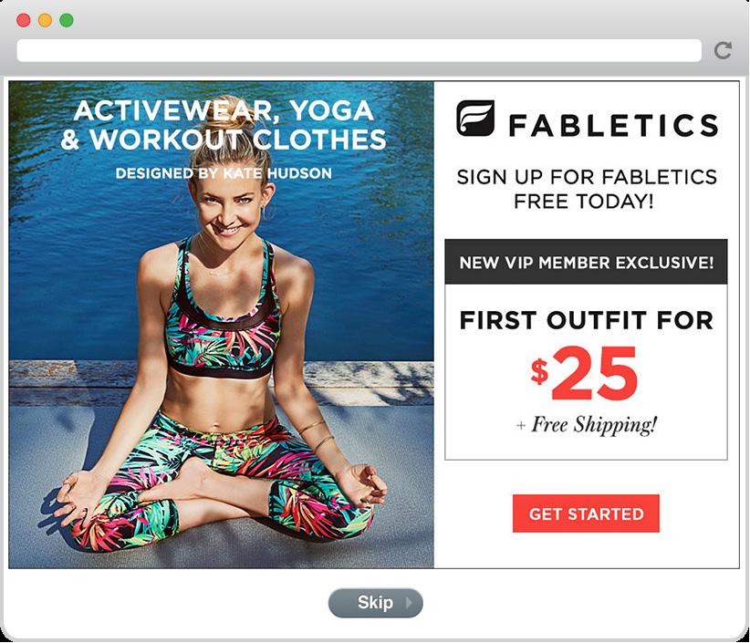 5. FABLETICS A notable celebrity mention usually helps drive interest,
