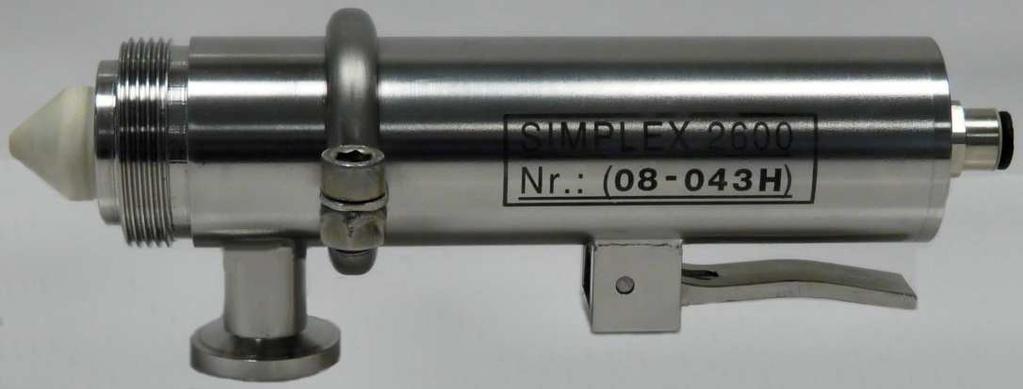 At the biologically-important connection between pneumatics and sampler, the Simplex 2600 is closed with an aseptic clamp-connector with membrane.