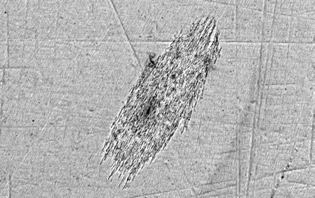 beam), specimen A5 100 µm -640 As-received Al 2014-T451 alloy - -623 Laser melted (6 mm beam), specimen B2 20 µm -515 Laser melted (6 mm beam),