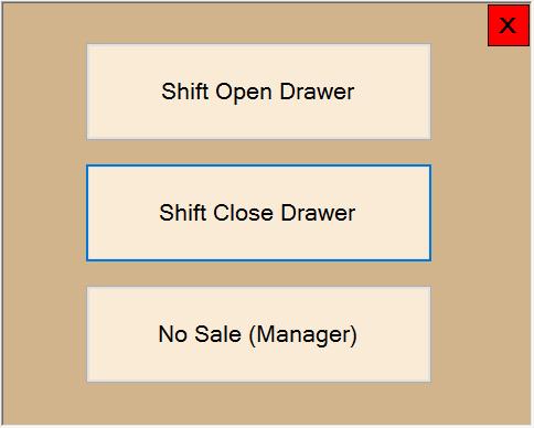 Cash Drawer Shift Close At the end of an employee s shift, it is typical to have them count their cash drawer.