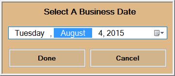 Settings Screen Features View/Close Tab By Date: This feature allows you to close or reopen checks from previous 14 business days.