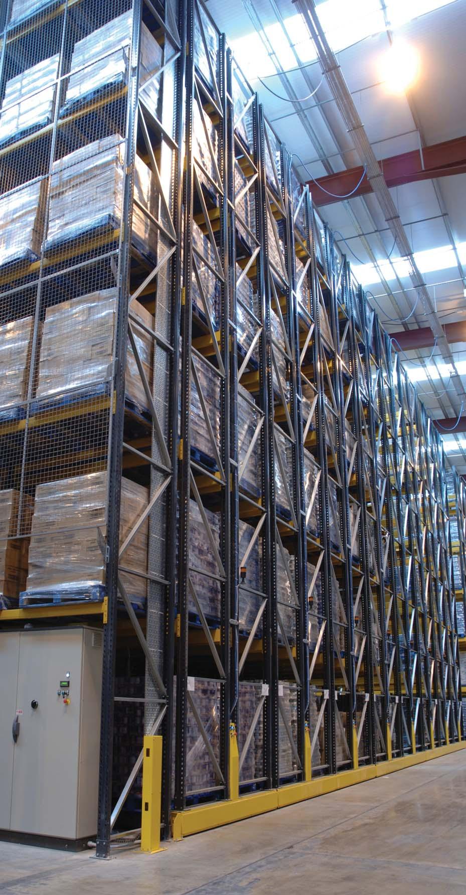 powered mobile pallet racking Link 51 s XL racking is easily configured for
