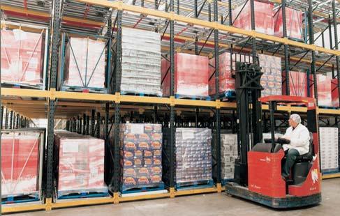 live storage pallet racking Pallet movement is regulated by brakes and speed controllers fitted