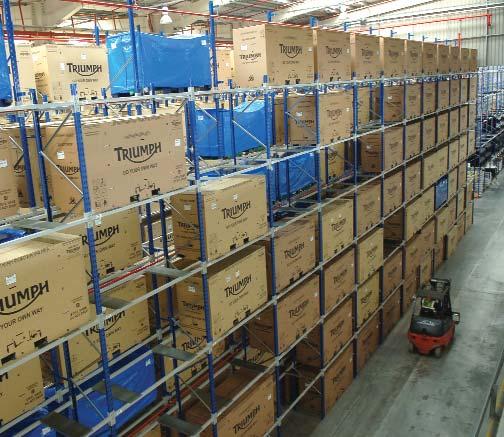 each pallet stored.