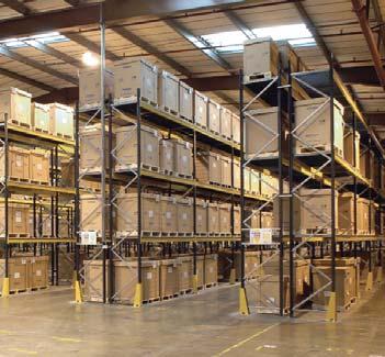goods stored and wide aisles allow access by all types of truck, making specialised handling
