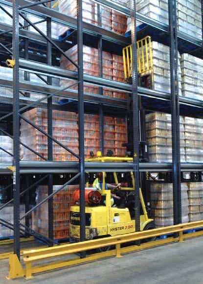 drive-in pallet racking With the first pallet into a lane being the last out, stock
